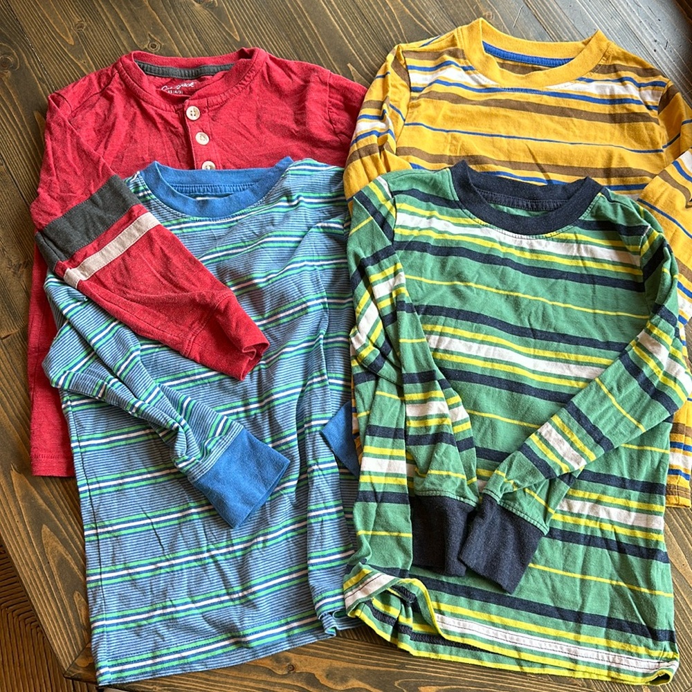 4 boys long sleeve tees